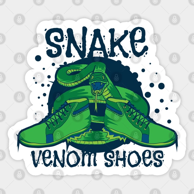 Snake Venom Shoes Sticker by Mako Design 